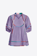Womens Light Purple Summer Babydoll Tops | CicyBell