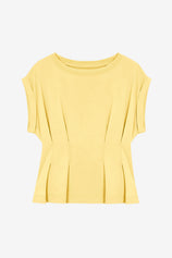 Womens Light Yellow Cap Sleeve Tank Tops | CicyBell