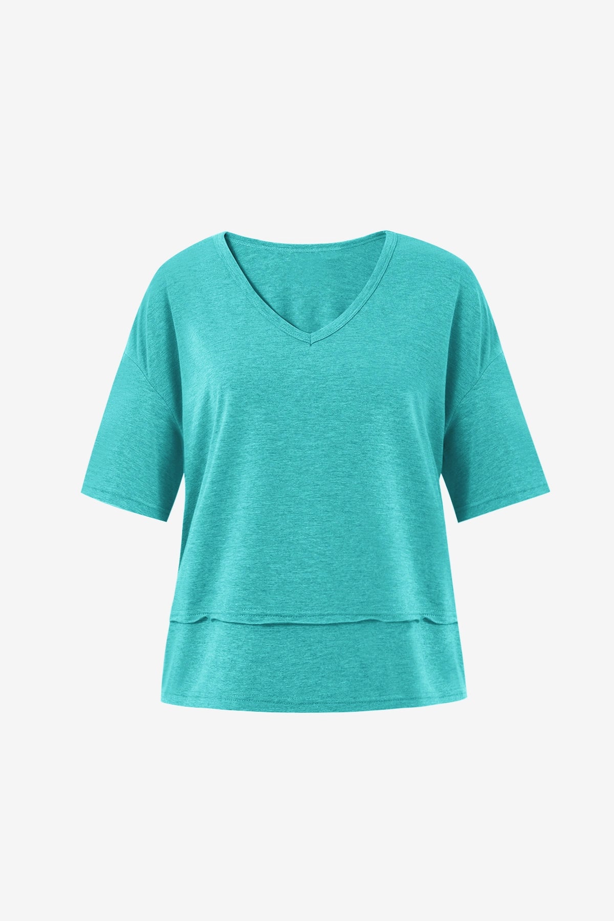 Womens Mint Summer V Neck T Shirts | CicyBell