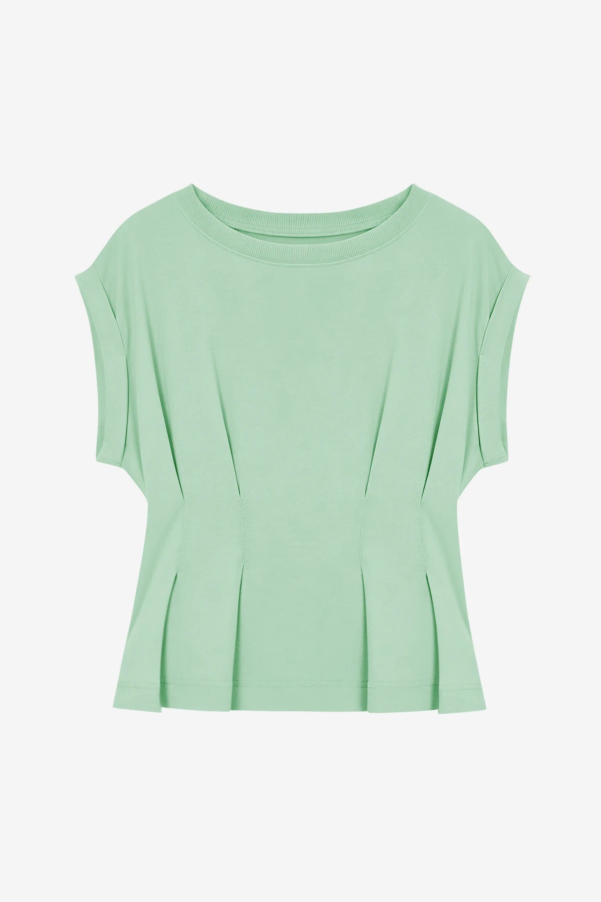 Womens Pea Green Cap Sleeve Tank Tops | CicyBell