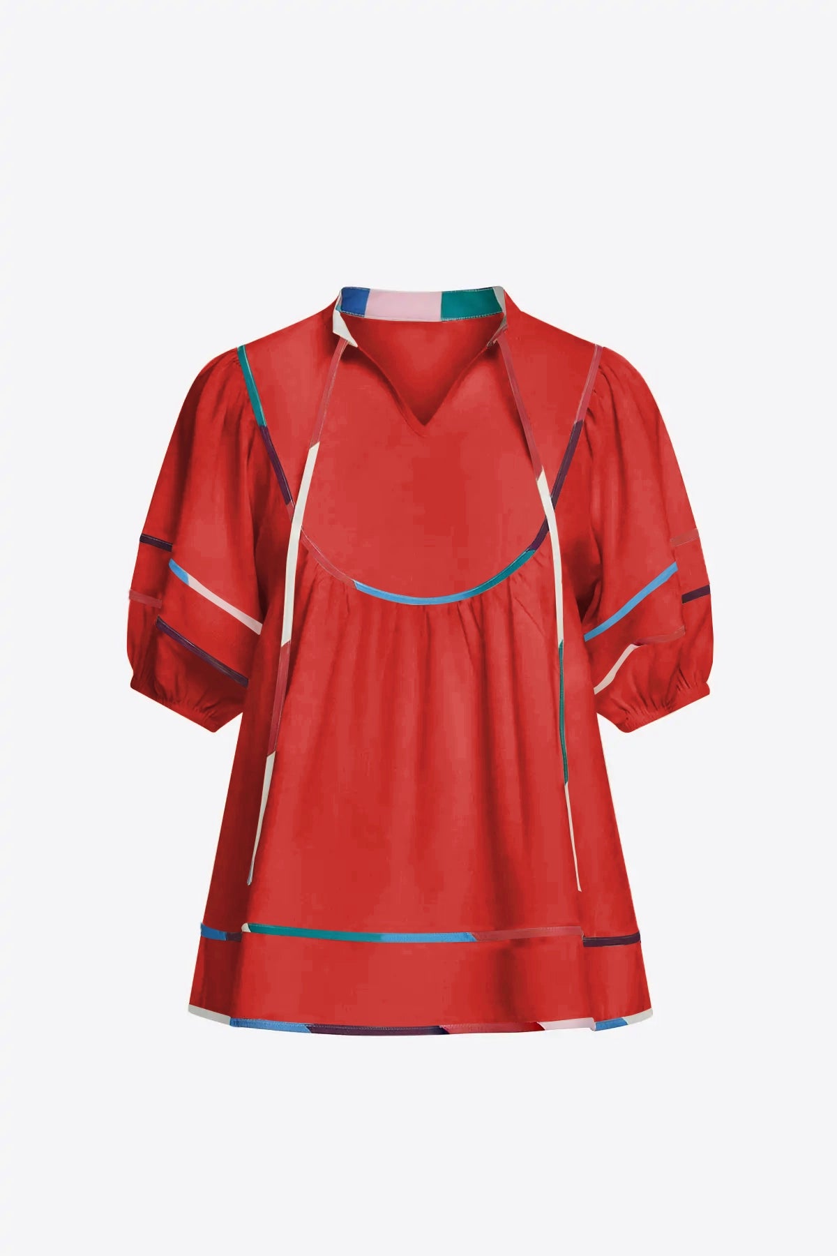 Womens Red Summer Babydoll Tops | CicyBell