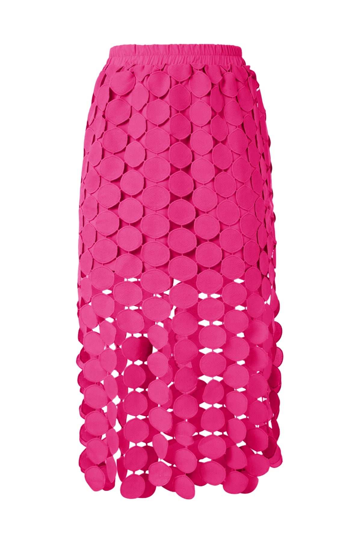 Womens Rose Red Hollow Out Maxi Skirts | CicyBell