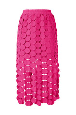 Womens Rose Red Hollow Out Maxi Skirts | CicyBell
