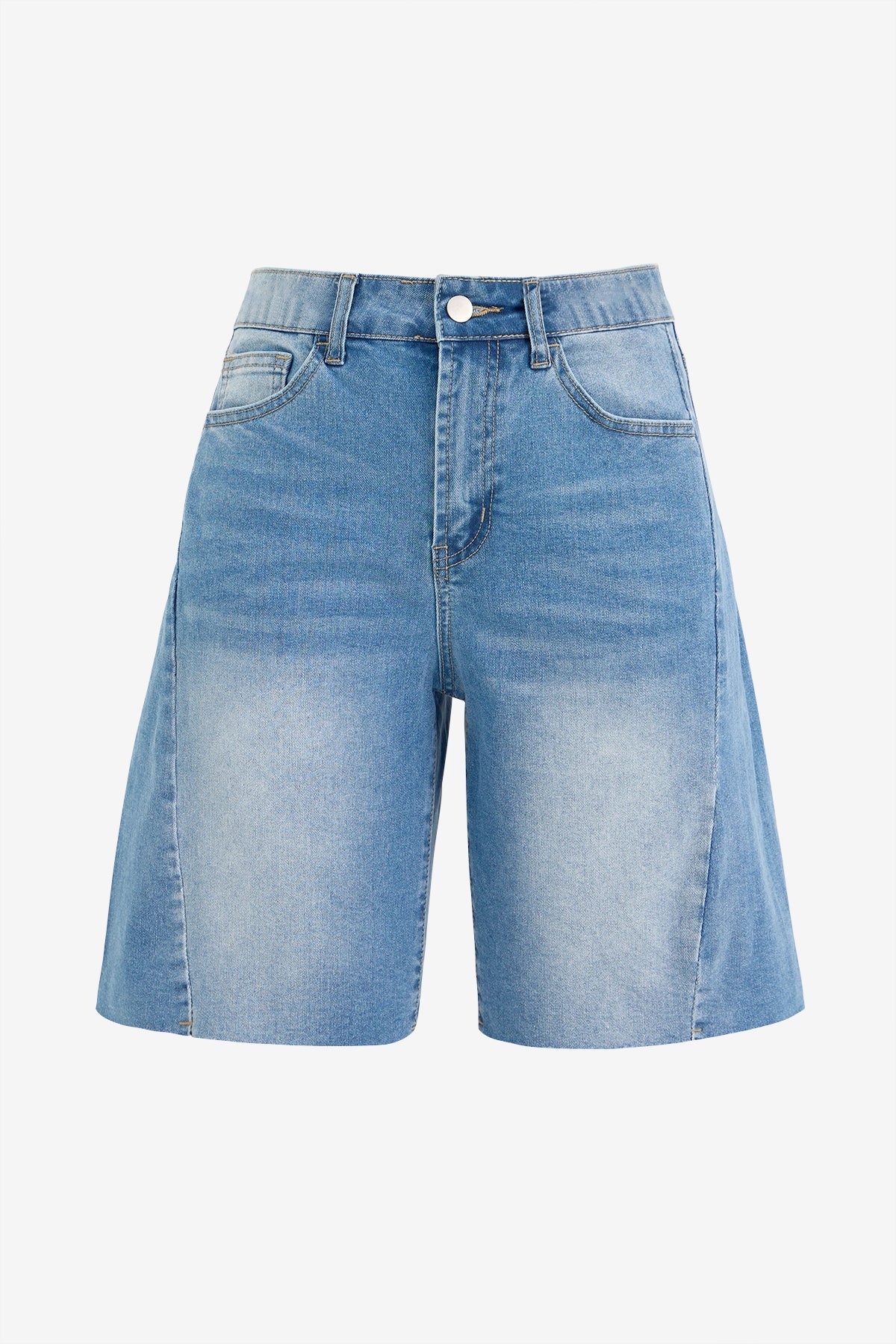 Womens Sky Blue Summer Mid Waist Denim Shorts | CicyBell