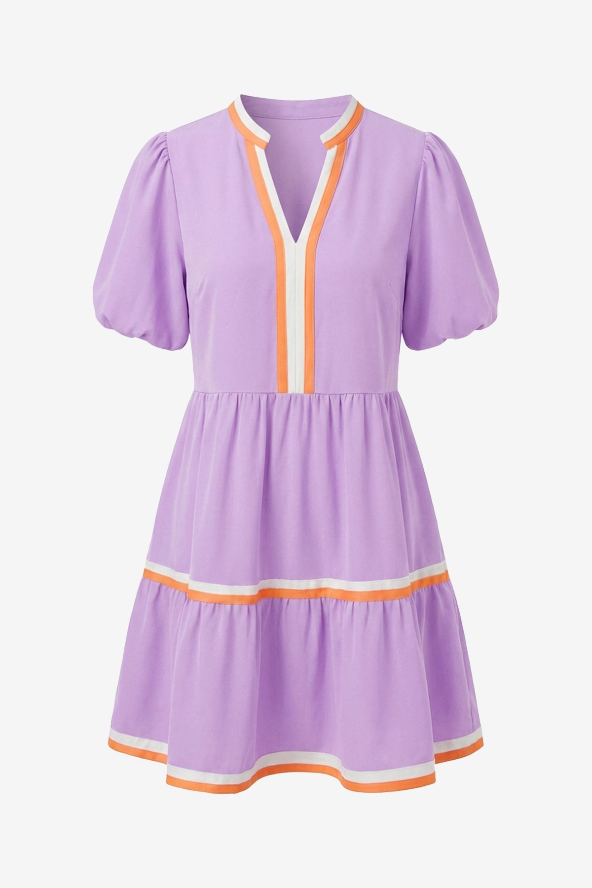 Womens Violet V Neck Floral Mini Dress  | CicyBell