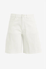Womens White Summer Mid Waist Denim Shorts | CicyBell
