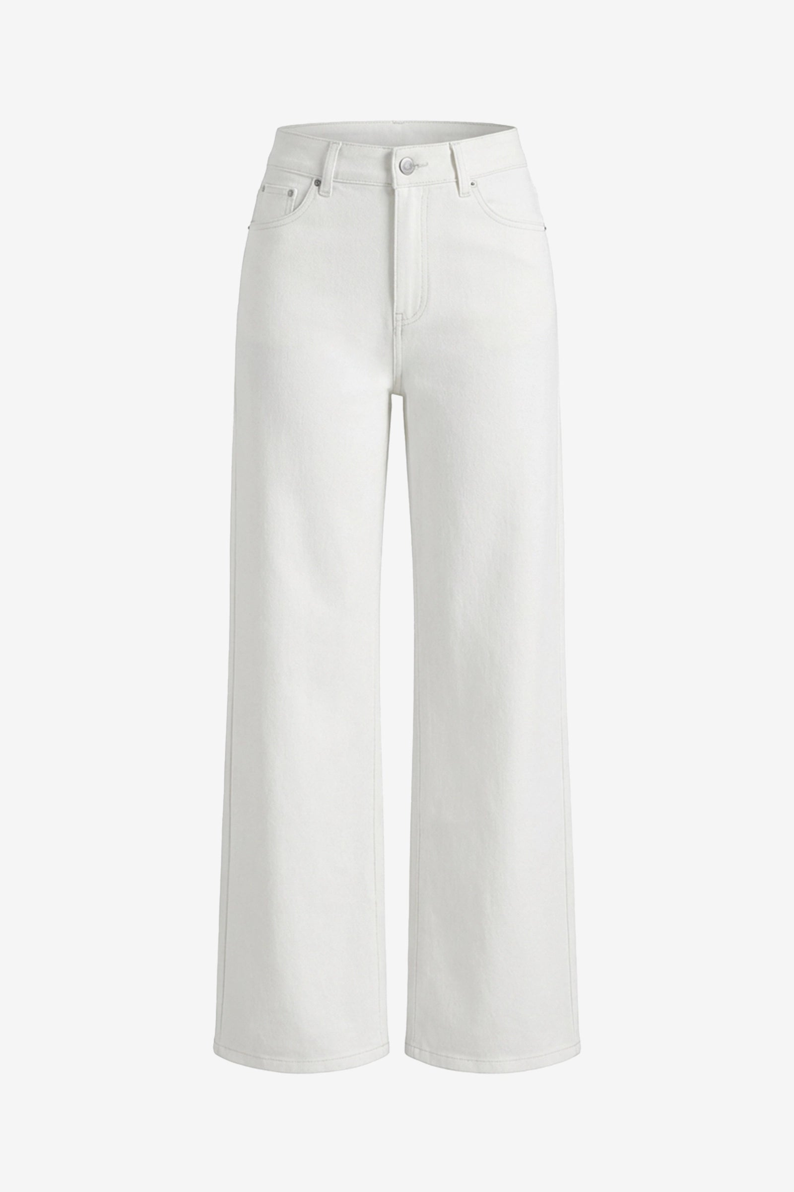 Womens White High Waisted Straight Leg Jeans | CicyBell
