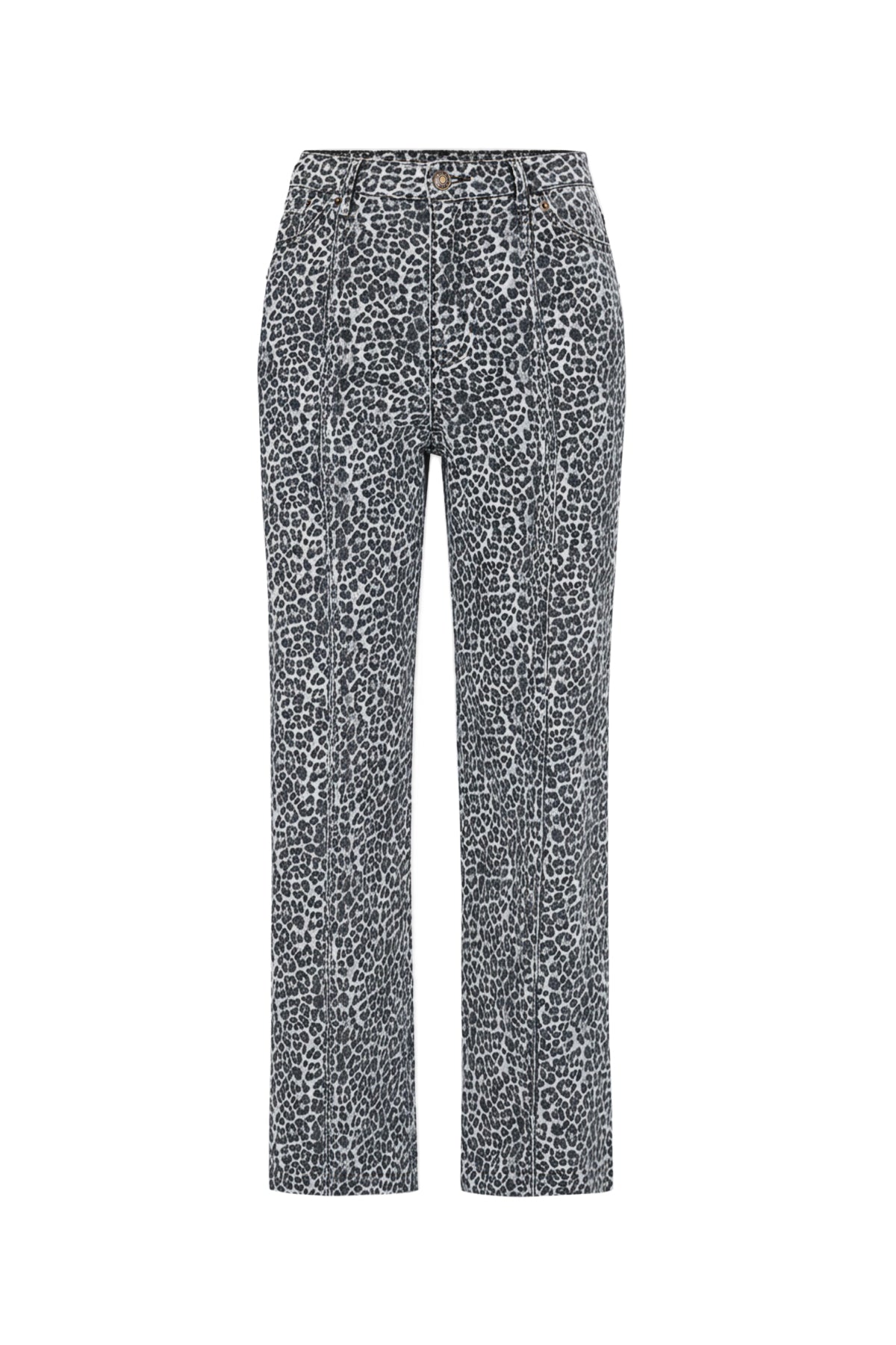 WomensWhite Leopard Print High Waisted Baggy Jeans | CicyBell