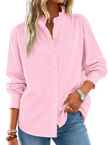 Womens Pink Oversized Button Down Shirts| CicyBell