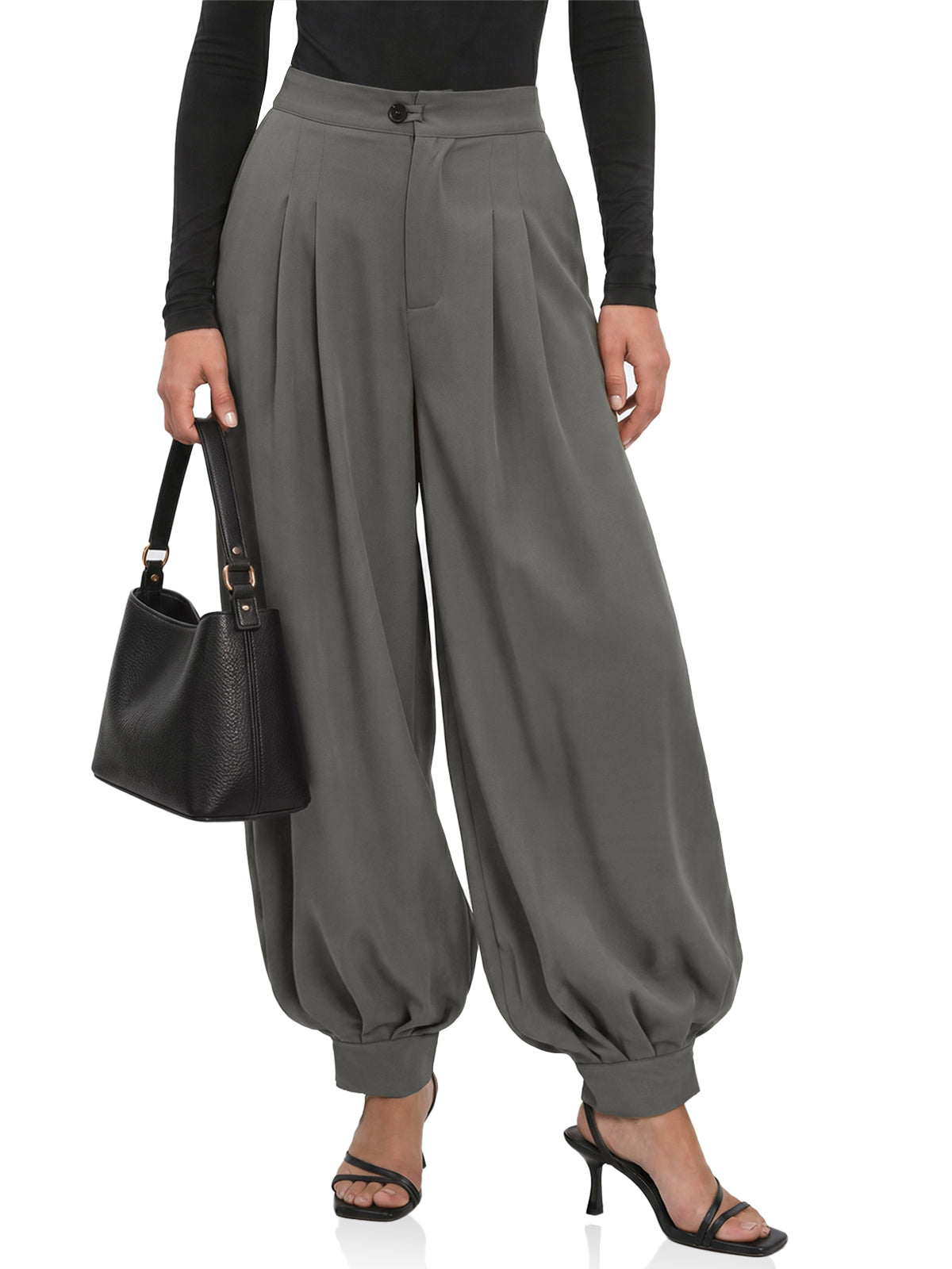 Womens Grey Dress Pants | Cicy Bell