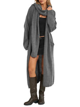 Womens Open Front Knit Sweater with Scarf | Cicy Bell