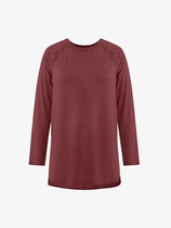 Cicy Bell Burgundy Long Sleeve Tunic Tops
