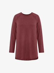 Cicy Bell Burgundy Long Sleeve Tunic Tops