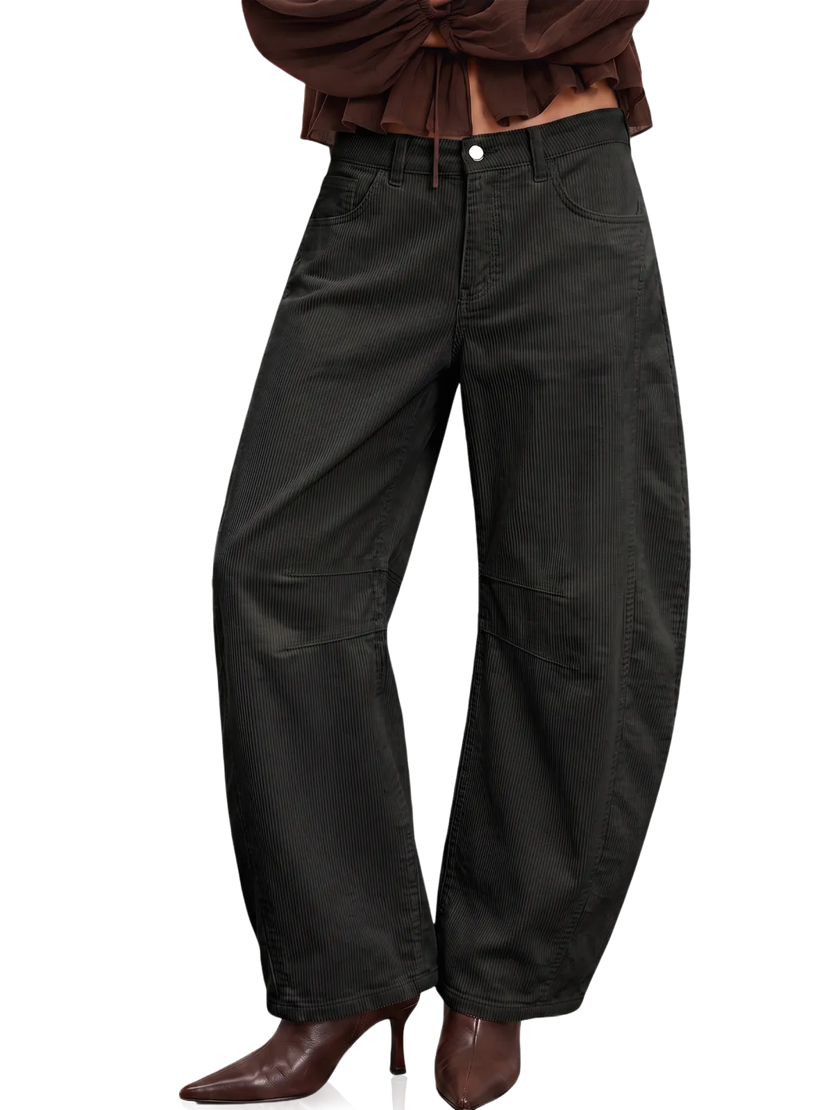 Womens Baggy High Waisted Wide Leg Trouser | Cicy Bell