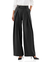 Womens Black Wide Leg Dressy Pants | CicyBell