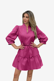 Womens Rose Red Mini Dresses 1