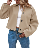 Womens Button Down Short Outerwear | Cicy Bell