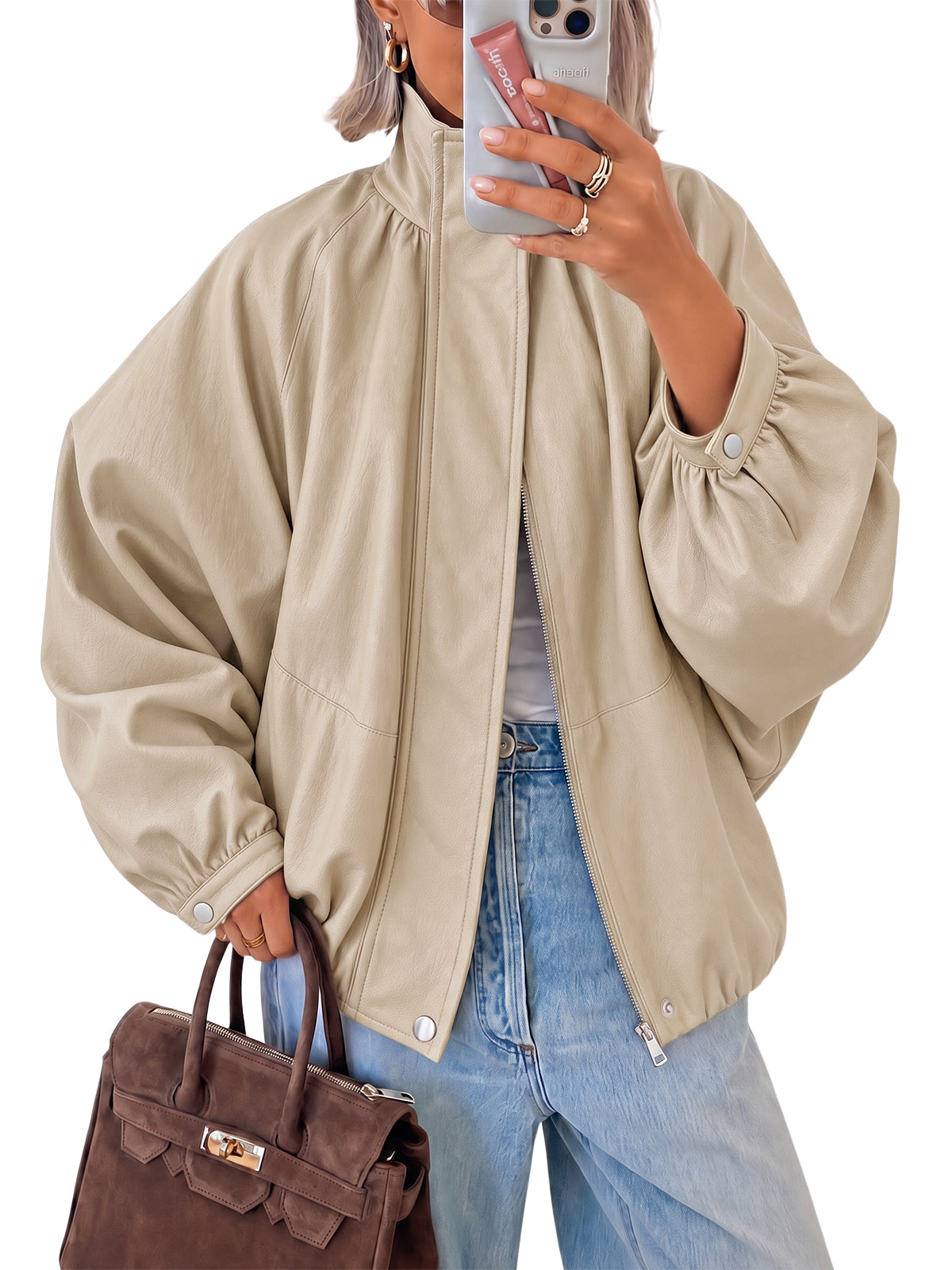 Womens Faux Leather Jackets|Cicy Bell