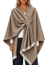 Womens Shawl Wraps Open Front Poncho Sweater | Cicy Bell