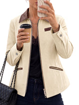 Womens Cropped Jackets Collared Coat | Cicy Bell