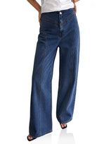 Womens Stretchy High Waisted Wide Leg Jeans | CicyBell