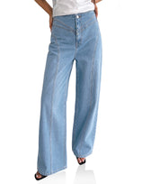 Womens Stretchy High Waisted Wide Leg Jeans | CicyBell