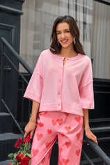 Cicy Bell Womens Pink Cardigan Tops 1