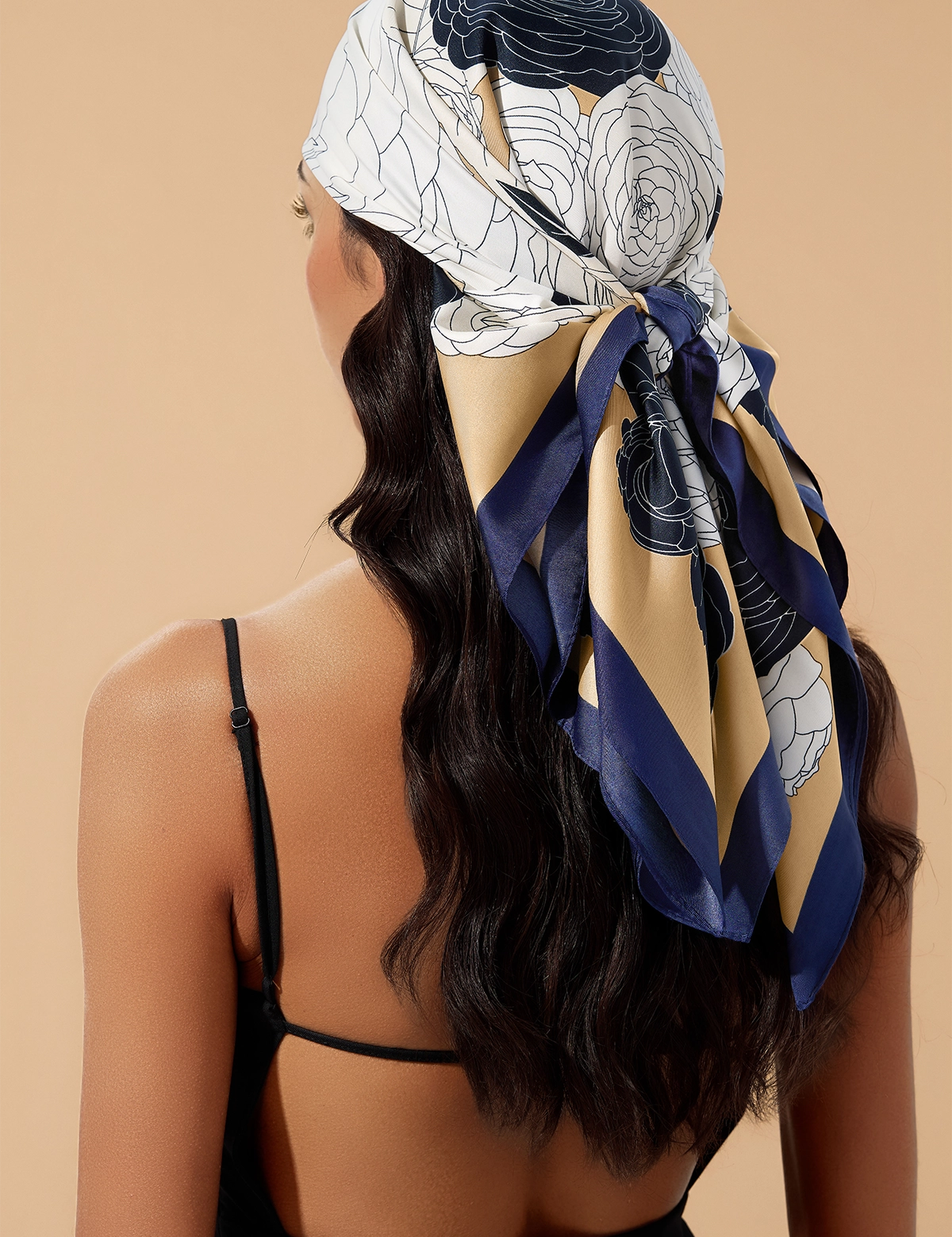 Womens Blue Head Scarf 1