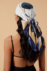 Womens Blue Head Scarf 1