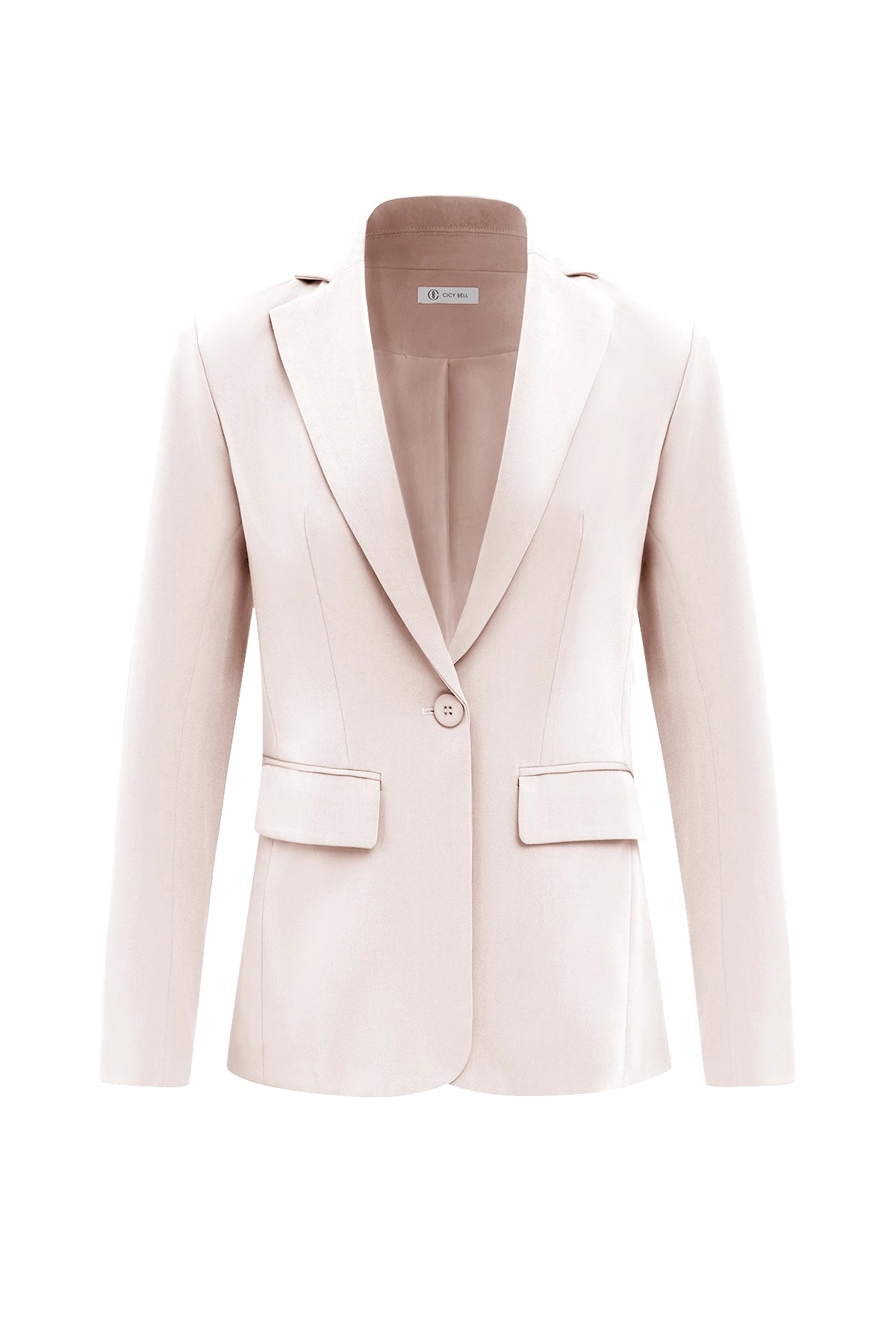 Cicy Bell Womens Apricot Casual Work Blazers