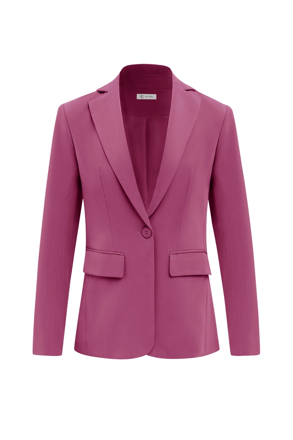 Cicy Bell Womens Purple Casual Work Blazers
