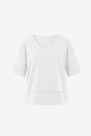 Womens White Summer V Neck T Shirts | CicyBell