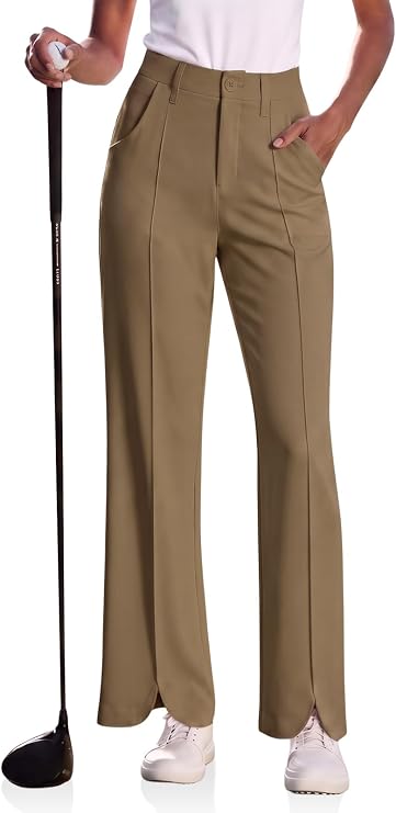 Womens Coffee Golf Dress Pants | CicyBell