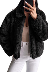 Womens Faux Fur Coats Collared Warm Jackets | Cicy Bell