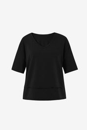 Womens  Black Summer V Neck T Shirts | CicyBell