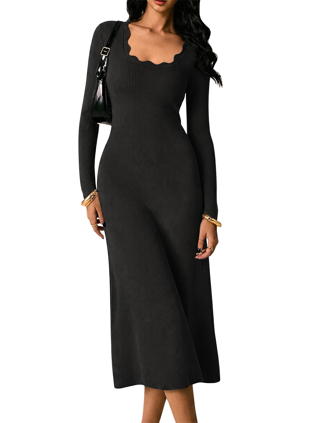 Womens Black Sweater Dress | CicyBell