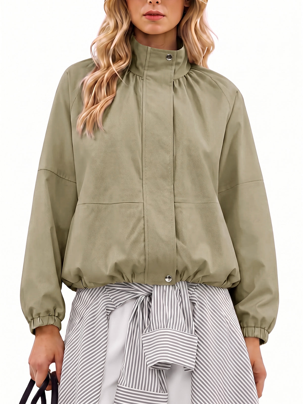 Womens Cropped Bomber Jacket | CicyBell