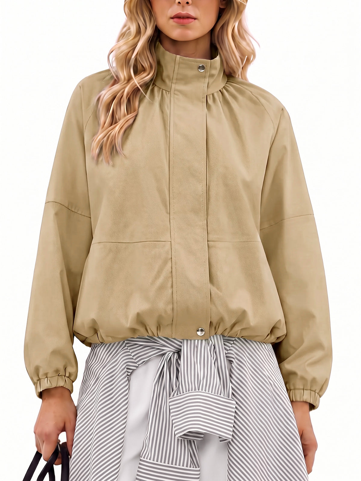 Womens Cropped Bomber Jacket | CicyBell