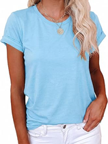 Womens Summer Basic Sleeve Tshirts Tops | Cicy Bell