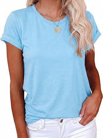 Womens Summer Basic Sleeve Tshirts Tops | Cicy Bell