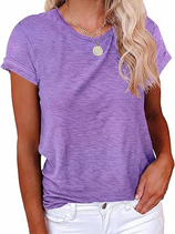 Womens Summer Basic Sleeve Tshirts Tops | Cicy Bell