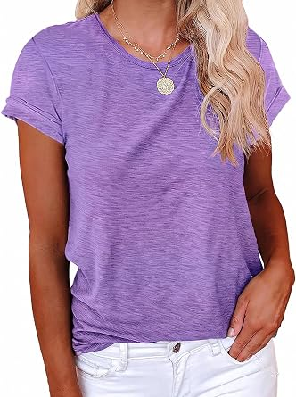 Womens Summer Basic Sleeve Tshirts Tops | Cicy Bell