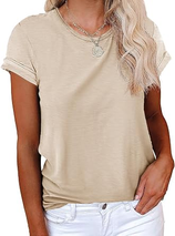 Womens Summer Basic Sleeve Tshirts Tops | Cicy Bell
