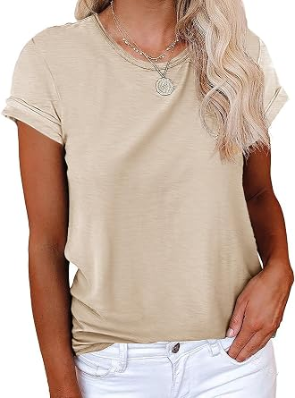 Womens Summer Basic Sleeve Tshirts Tops | Cicy Bell