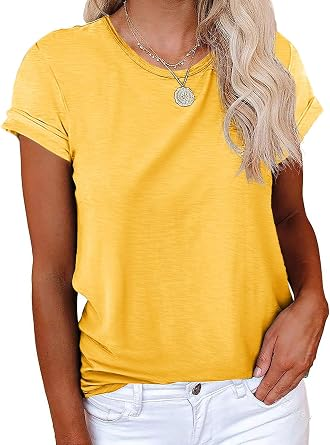 Womens Summer Basic Sleeve Tshirts Tops | Cicy Bell