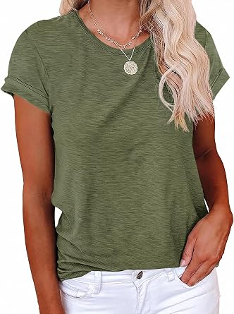 Womens Summer Basic Sleeve Tshirts Tops | Cicy Bell