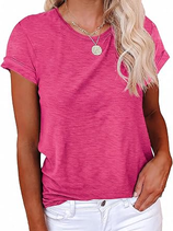 Womens Summer Basic Sleeve Tshirts Tops | Cicy Bell