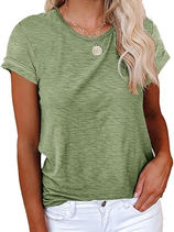 Womens Summer Basic Sleeve Tshirts Tops | Cicy Bell