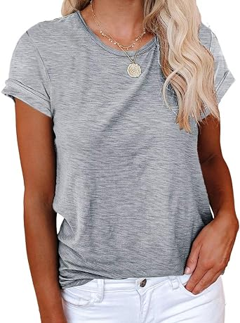 Womens Summer Basic Sleeve Tshirts Tops | Cicy Bell