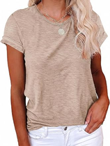Womens Summer Basic Sleeve Tshirts Tops | Cicy Bell